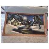 Winter Landscape Oil Painting