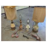 Table and Floor Lamps with Magnifier Lamp