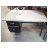 Drafting Table with Metal Base and Drawers