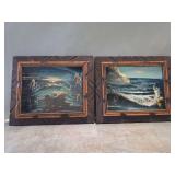 Pair of Framed Maritime Oil Paintings