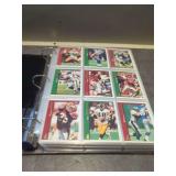Assorted Football Trading Cards in Binder
