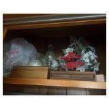 Oil Lamps and Floral Arrangement