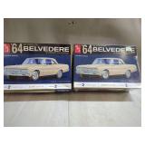 AMT 1964 Plymouth Belvedere 2-Door Hardtop 1/25 Scale Plastic Model Kit (Two Units)