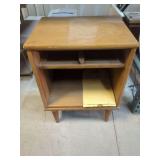 Wood Side Table with Lower Shelf
