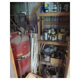 Sanborn Magna Force 5 HP Two-Stage Air Compressor and Assorted Automotive Refinishing Supplies