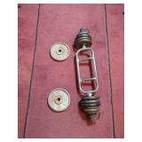 Weider Tricep Blaster Bar with Weight Plates