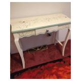 Painted Wood Vanity Table with Single Drawer