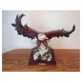 Montefiori Collection Eagle Sculpture on Wood Base