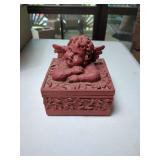 Decorative Cherub Motif Trinket Box