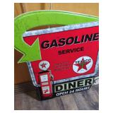 Texaco Gasoline Service Diner Metal Sign