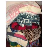 Textile Collection Including John Deere Fleece and Patchwork Quilts