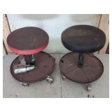Two Rolling Shop Stools and Sears Craftsman Impact Wrench