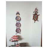 Patriotic Decorative Wall Hanging and Assorted Collectibles