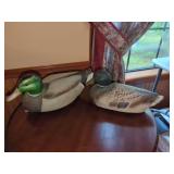 Pair of General Fibre Co. Featherweight Model Mallard Duck Decoys