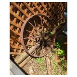 Cast Iron Spoked Farm Implement Wheel