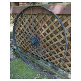 Cast Iron Spoked Wagon Wheel