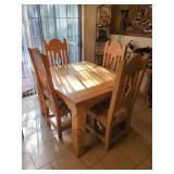 Southwestern Style Dining Set with Four Chairs