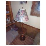 Floor Lamp with Integrated Circular Side Table