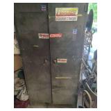 Metal Storage Cabinet with Assorted Shop Supplies