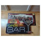 Budweiser Clydesdale Panorama Open Bar Neon Sign