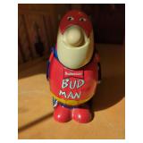 Budweiser Bud Man Ceramic Beer Stein with Hinged Lid