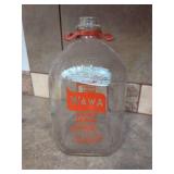 Wawa Dairy Farms Glass Milk Jug with Plastic Handle