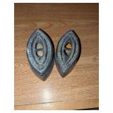 Colebrookdale Iron Co. Sad Irons, Sizes 1 and 3