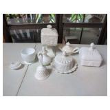 Milk Glass Tableware and Decorative Items