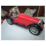 Pressed Steel Race Car Toy with Driver Figure