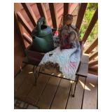 Coca-Cola Wooden Crate with Decorative Watering Can and Fabric Doll