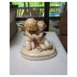 Ceramic Cherub Figurine Signed Mick
