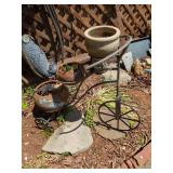 Metal Bicycle-Form Garden Planter Stand