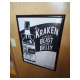 The Kraken Black Spiced Rum Promotional Sign