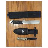 Two-Piece Knife Set: Sekizo Fixed Blade and Mossy Oak Camouflage Fixed Blade