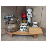 Kitchen Decor Assortment with Wooden Corner Stand