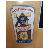 Pabst Blue Ribbon Cool Blue Advertising Sign