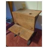 Child-Sized Wooden School Desk