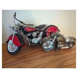 Motorcycle Model and Motorcycle-Themed Quartz Desk Clock
