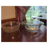 Anchor Ovenware 1.5 Quart Glass Casserole Dish with Lid and Additional Bowl