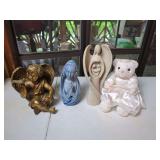 Collection of Four Decorative Figurines and Plush