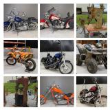 Motorcycles, ATV, Dirt bike, and Shop Tools at Absolute Online Auction