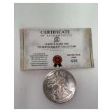 2026 GTE .999 Titanium Liberty Eagle Round with Certificate of Authenticity