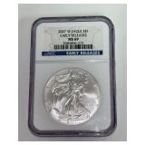 2007 W American Silver Eagle NGC MS 69 Early Releases