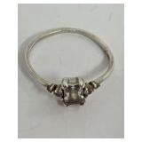 Sterling Silver Clear Stone Ring Size 7