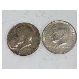 Pair of 1964 Kennedy Half Dollars