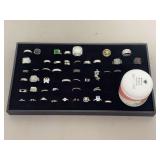 Ring Display Tray with Assorted Rings and Hagerty Jewel Clean