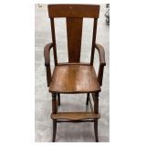 Mission Style Oak High Chair
