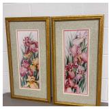 Pair of Framed Botanical Iris Prints