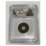 Japanese Cash Coin 708-958 AD ICG Slabbed