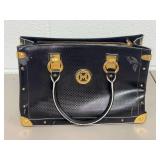 Metrocity Black Textured Handbag